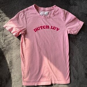 Dutch Bros Light Pink Short Sleeve Tee